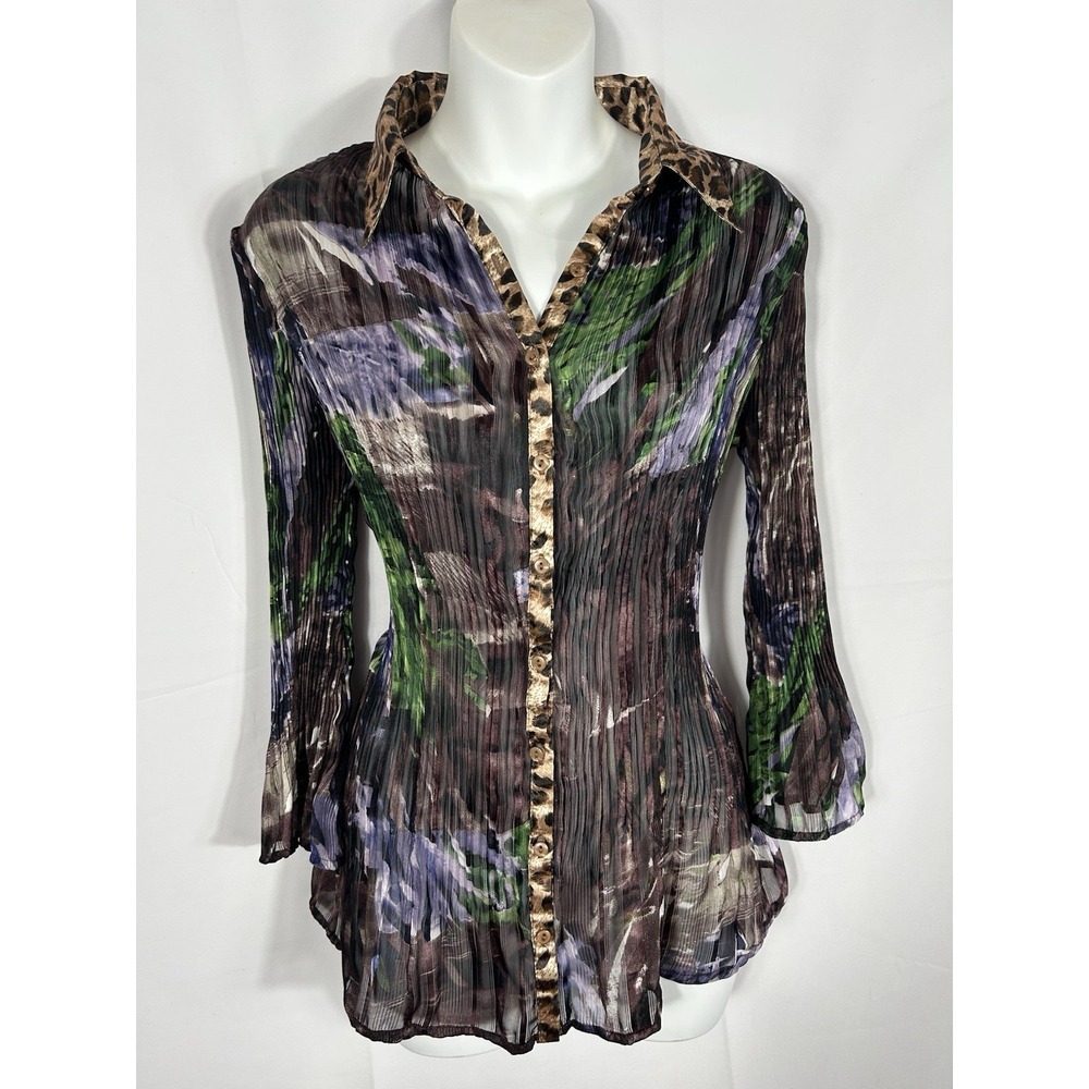 Mesmerize Top Size M Boho Forest Fairy Grunge Artsy Witchy Bell Sleeve Mob Wife - Picture 4 of 11